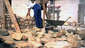 construction mur en pierres